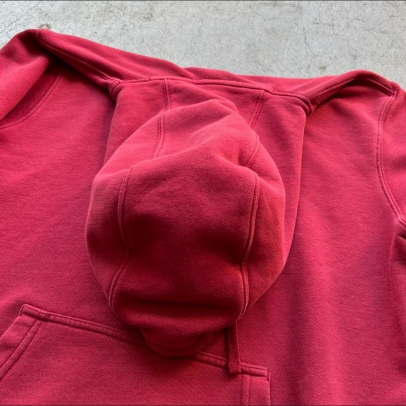 VNTG RED RECYCLED Y2K NIKE DRAWSTRING SOUTHERN CALIFORNIA COLLEGE HOODIE - Picture 3 of 5